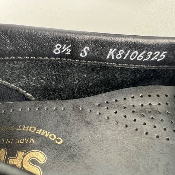 SAS Womens Weave Black Leather Slip On Loafer Comfort Shoes size 8.5S Slim - Picture 15 of 16